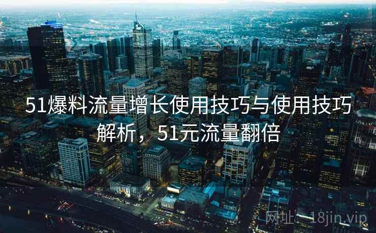 51爆料流量增长使用技巧与使用技巧解析,51元流量翻倍 第2张 51爆料流量增长使用技巧与使用技巧解析,51元流量翻倍 第2张