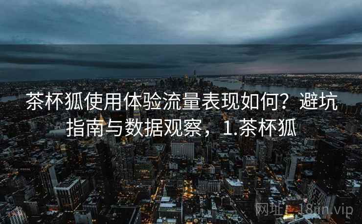 茶杯狐使用体验流量表现如何?避坑指南与数据观察,1.茶杯狐 第2张 茶杯狐使用体验流量表现如何?避坑指南与数据观察,1.茶杯狐 第2张