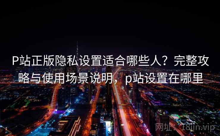 P站正版隐私设置适合哪些人？完整攻略与使用场景说明，p站设置在哪里
