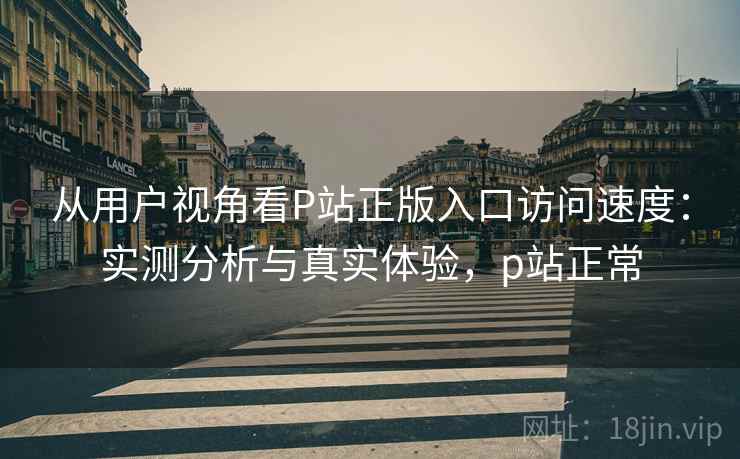 从用户视角看P站正版入口访问速度：实测分析与真实体验，p站正常