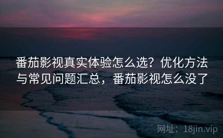 番茄影视真实体验怎么选？优化方法与常见问题汇总，番茄影视怎么没了