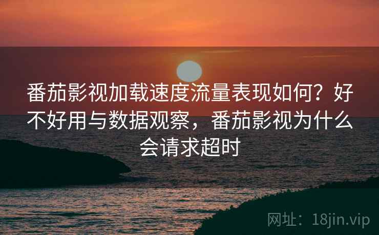 番茄影视加载速度流量表现如何？好不好用与数据观察，番茄影视为什么会请求超时  第1张