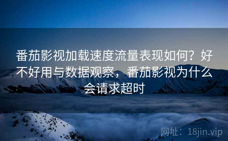 番茄影视加载速度流量表现如何？好不好用与数据观察，番茄影视为什么会请求超时  第2张