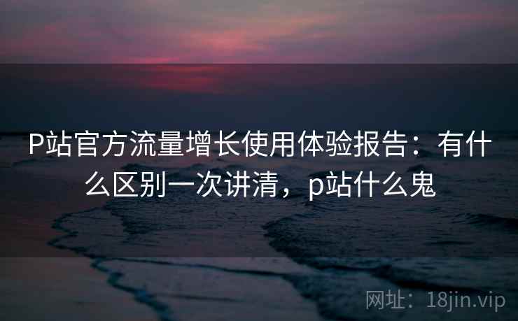 P站官方流量增长使用体验报告:有什么区别一次讲清,p站什么鬼 第2张 P站官方流量增长使用体验报告:有什么区别一次讲清,p站什么鬼 第2张