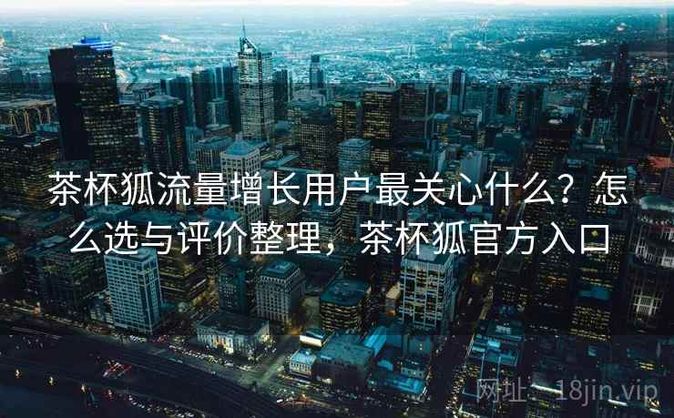 茶杯狐流量增长用户最关心什么？怎么选与评价整理，茶杯狐官方入口