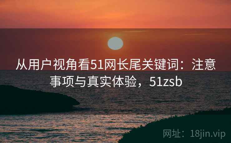 从用户视角看51网长尾关键词：注意事项与真实体验，51zsb  第1张