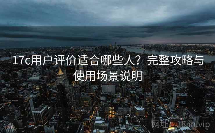 17c用户评价适合哪些人？完整攻略与使用场景说明