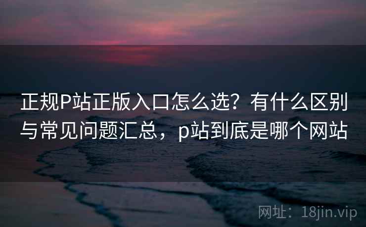 正规P站正版入口怎么选?有什么区别与常见问题汇总,p站到底是哪个网站 第2张 正规P站正版入口怎么选?有什么区别与常见问题汇总,p站到底是哪个网站 第2张
